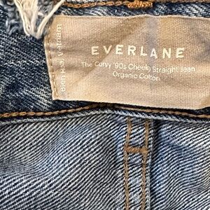 Everlane Curvy '90s Cheek Straight Leg Jeans in Blue